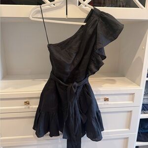 Banana Republic Black One-Shoulder Dress